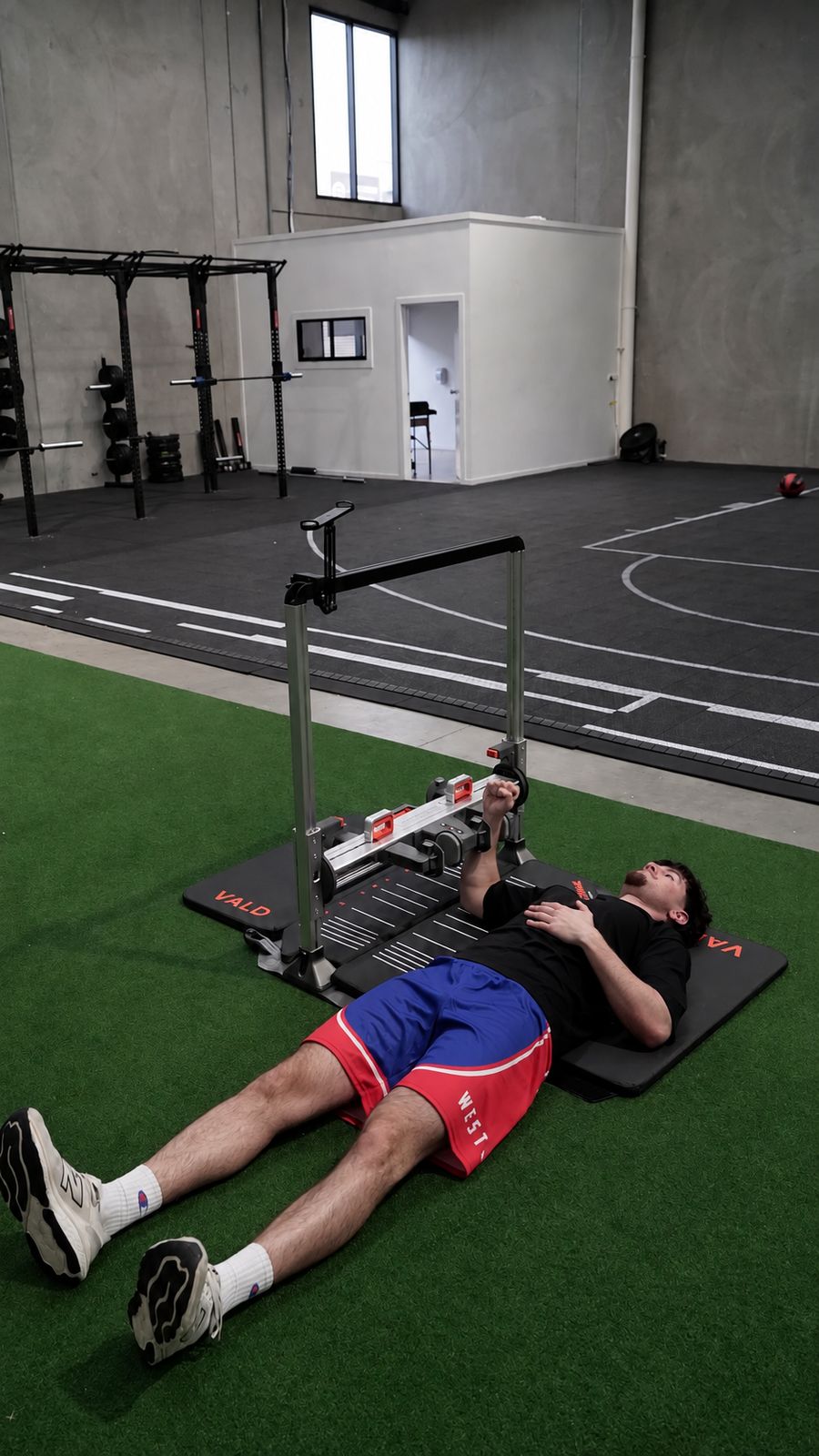 Hamstring strength testing on VALD equipment